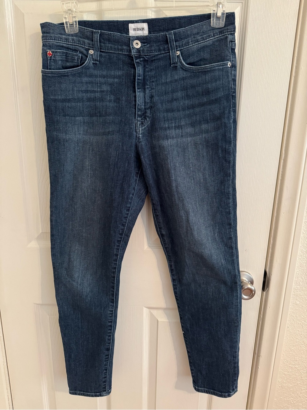 Hudson Blair High Rise Super Skinny Jeans Size 31 Dark Wash - Picture 9 of 14